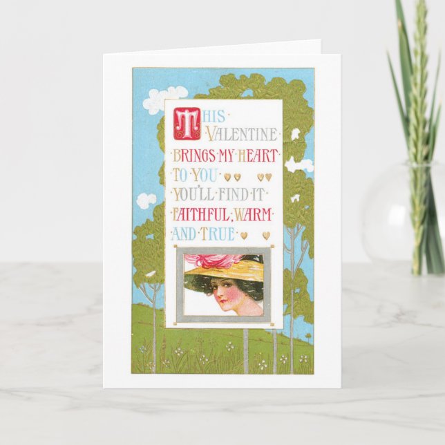 Antique Valentine Holiday Card (Front)