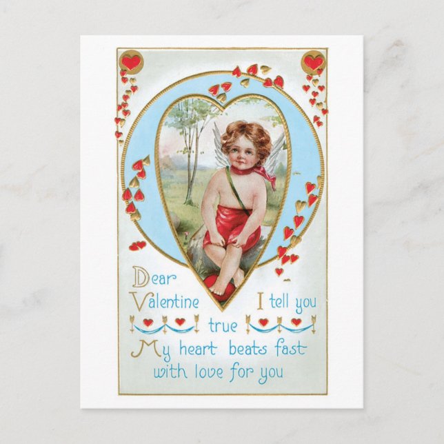 Antique Valentine Holiday Postcard (Front)