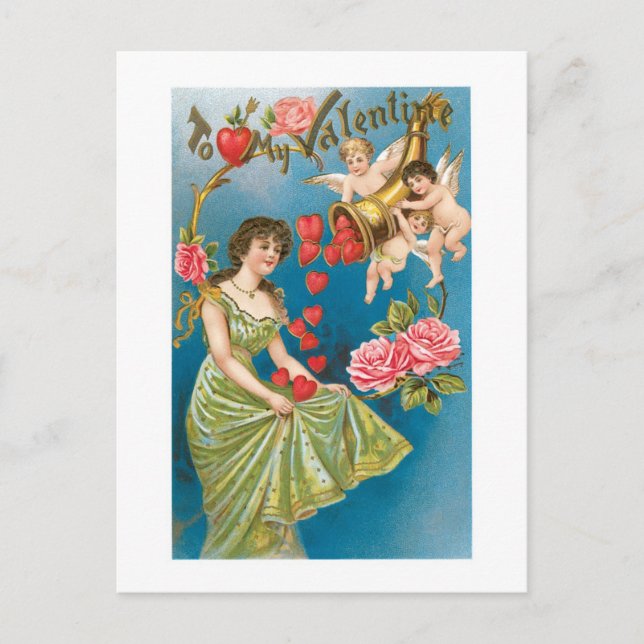 Antique Valentine Holiday Postcard (Front)