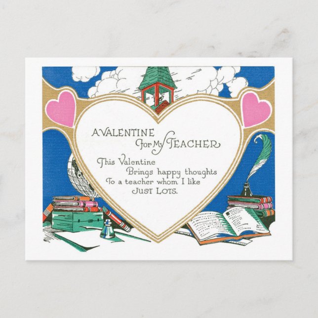 Antique Valentine Holiday Postcard (Front)