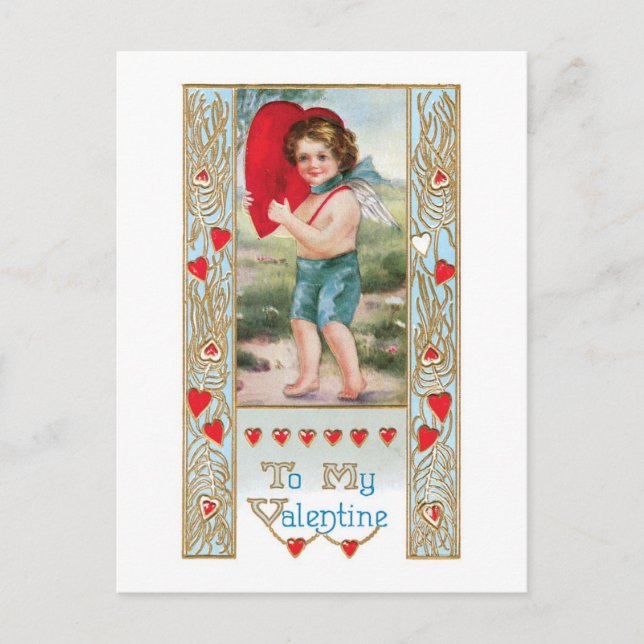 Antique Valentine Holiday Postcard (Front)