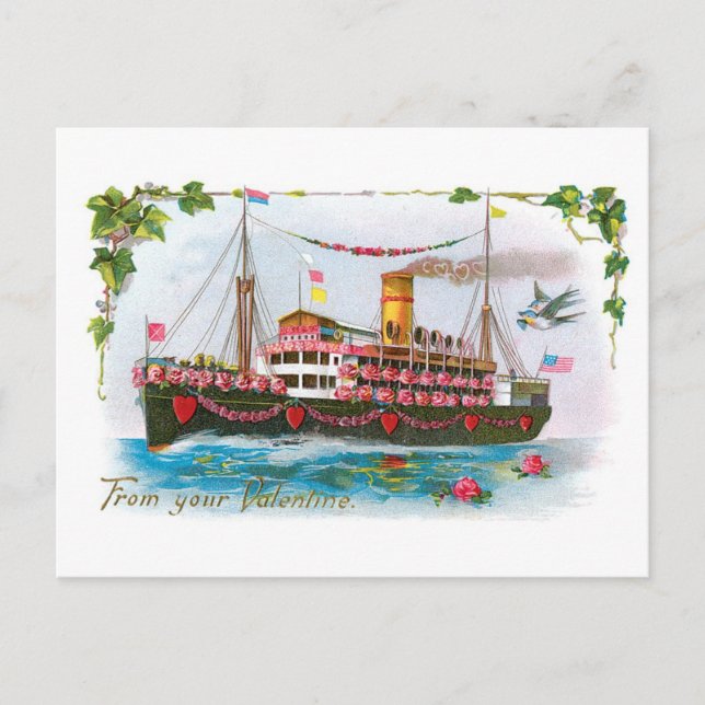 Antique Valentine Holiday Postcard (Front)