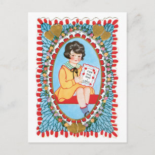Antique Valentine Holiday Postcard