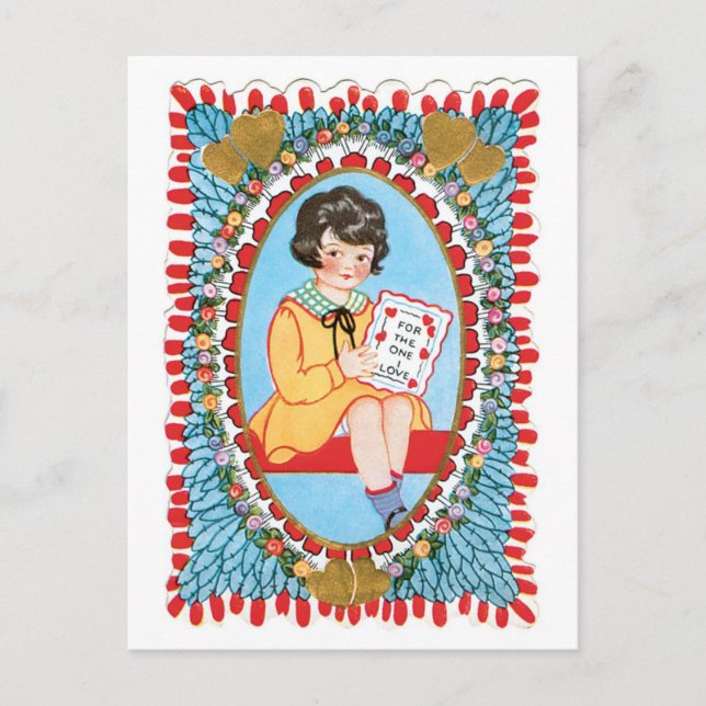 Antique Valentine Holiday Postcard (Front)