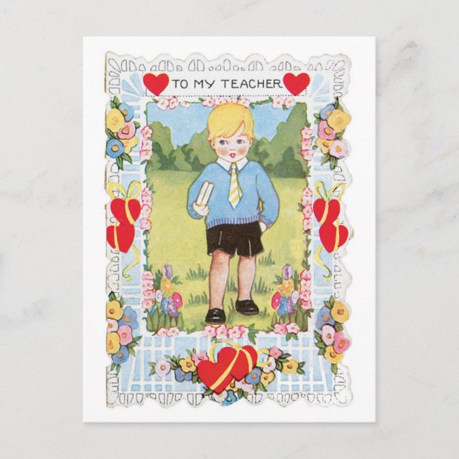 Antique Valentine Holiday Postcard (Front)