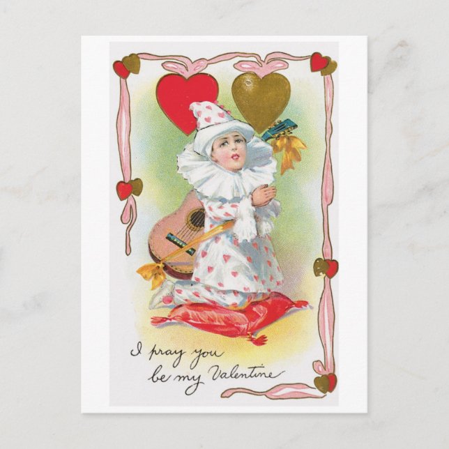 Antique Valentine Holiday Postcard (Front)
