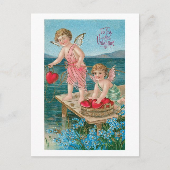 Antique Valentine Holiday Postcard (Front)