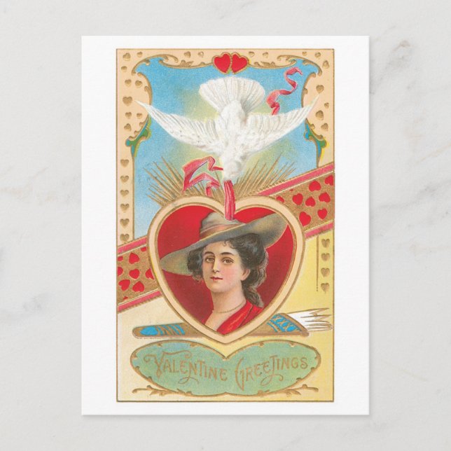 Antique Valentine Holiday Postcard (Front)