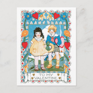 Antique Valentine Holiday Postcard