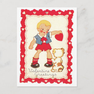 Antique Valentine Holiday Postcard