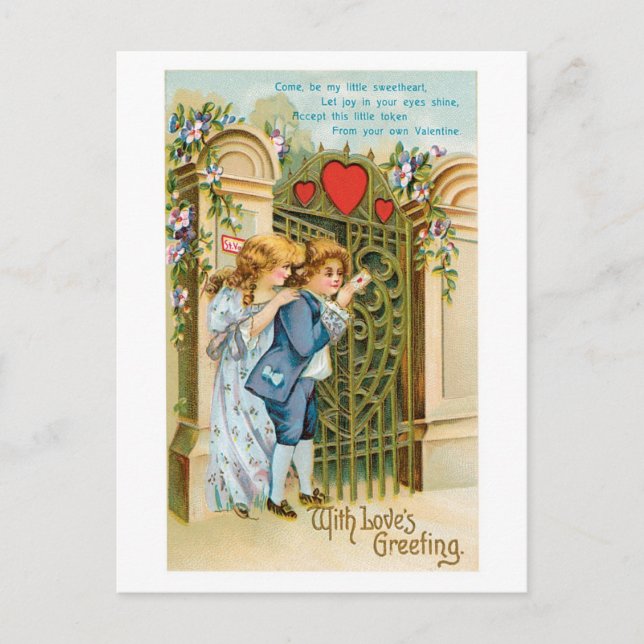 Antique Valentine Holiday Postcard (Front)