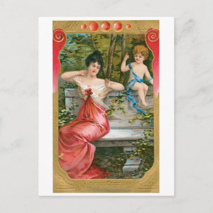 Antique Valentine Holiday Postcard