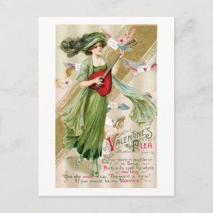Antique Valentine Holiday Postcard