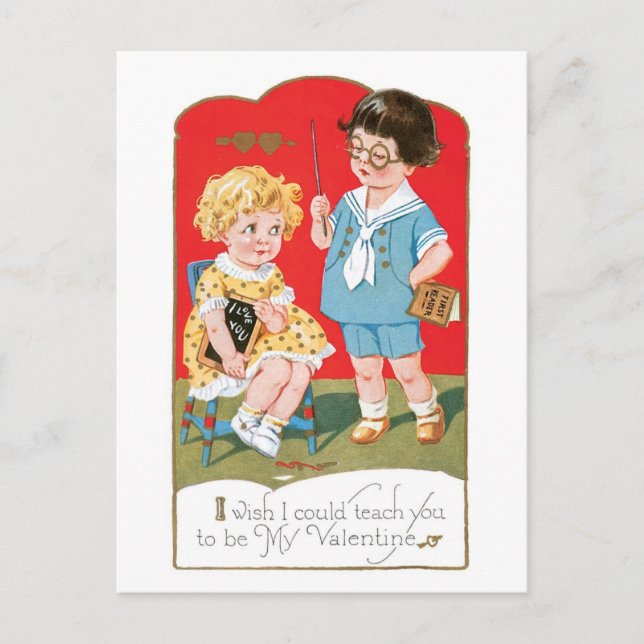 Antique Valentine Holiday Postcard (Front)