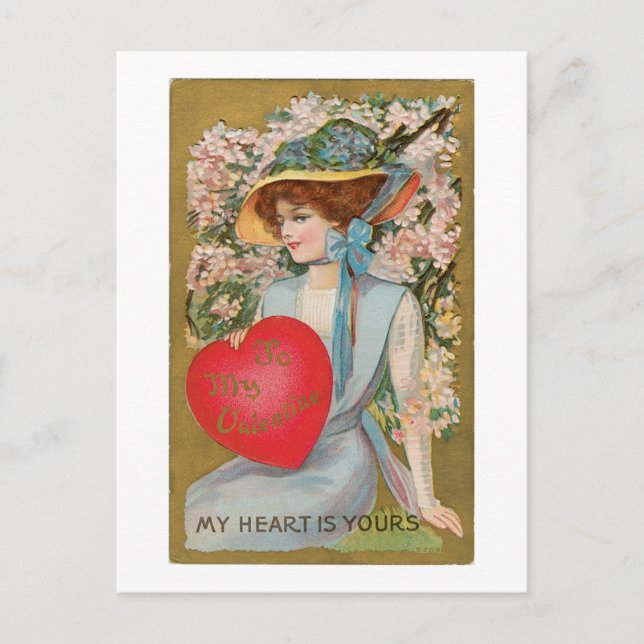 Antique Valentine Holiday Postcard (Front)