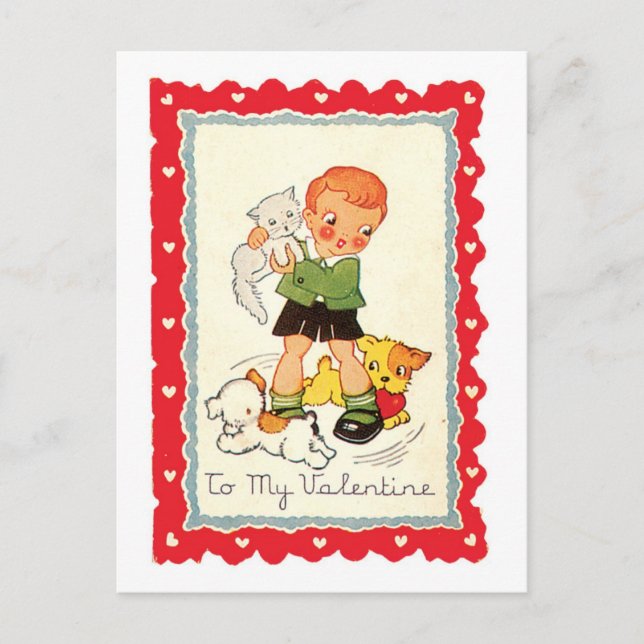 Antique Valentine Holiday Postcard (Front)