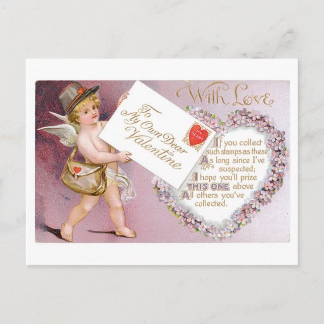 Antique Valentine Holiday Postcard (Front)