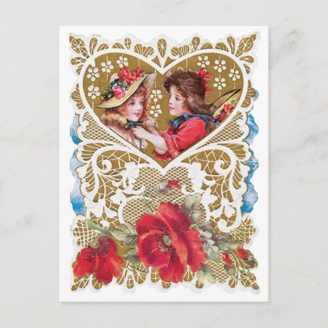 Antique Valentine Holiday Postcard (Front)