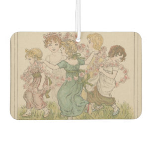 Antique Valentine's Card, Kate Greenway, ca. 1880 Air Freshener