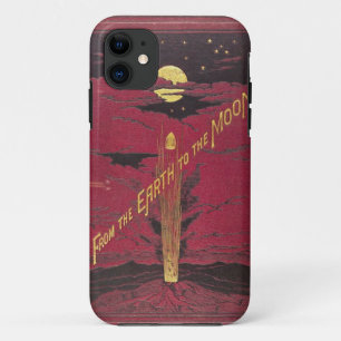 Antique Verne From The Earth To The Moon Book iPhone 11 Case
