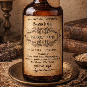 Antique Vertical Apothecary Style Labels