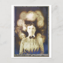 Antique Victorian Black & White Spirit Photograph