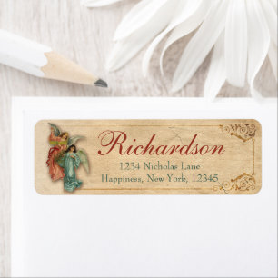 Antique Victorian Christmas Angles Adresse de reto