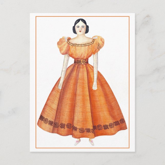 Antique Victorian Doll Postcard (Front)