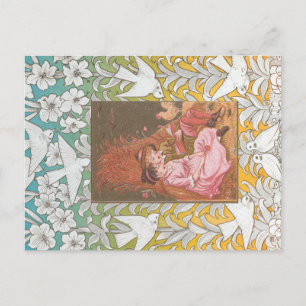 Antique VIctorian Era Valentine's Day Card, 1876 Postcard