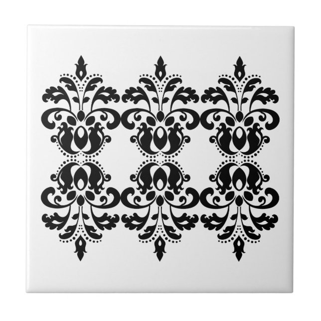 Antique victorian lolita damask pattern tile (Front)
