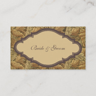 Antique Victorian Warm Autumn Leaves Enclosure Card