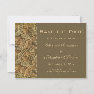 Antique Victorian Warm Autumn Leaves Save the Date