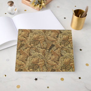 Antique Victorian Warm Autumn Leaves Save the Date Guest Book