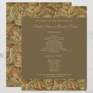 Antique Victorian Warm Autumn Leaves Wedding