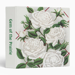 Antique Victorian White Climbing Rose Garden Binder