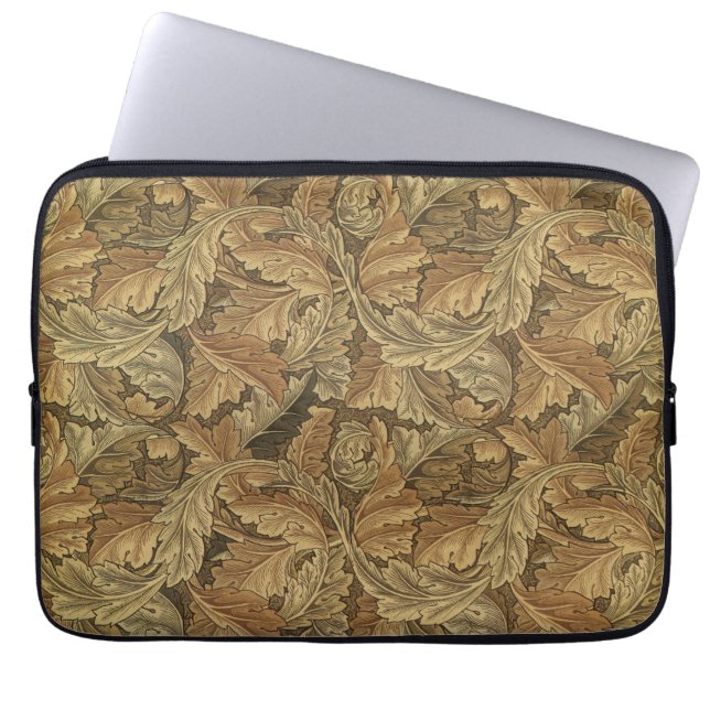 Antique Victorian William Morris Leaf Leaves Laptop Sleeve (Front)