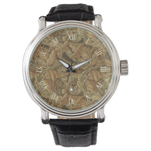 Antique Victorian William Morris Leaf Leaves Watch