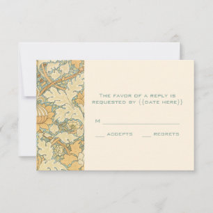 Antique Victorian William Morris St. James Floral Save The Date