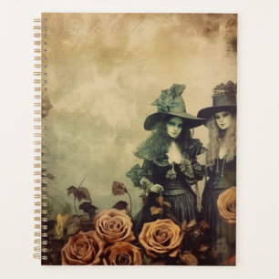 Antique Victorian Witch Sisters Sepia Planner