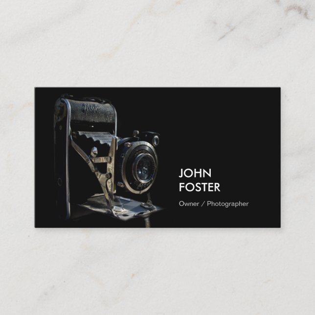 Antique Vintage Camera Store - Photographer Business Card (Front)