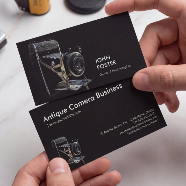 Antique Vintage Camera Store - Photographer Business Card (Creator Uploaded)