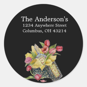 Antique/Vintage Flower Box Address Labels