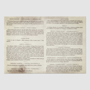 Antique Vintage French Botanical Book Pages  Tissue Paper