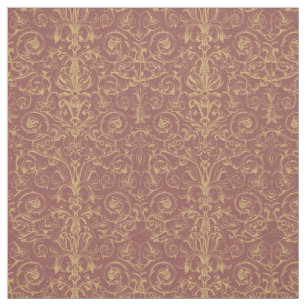 Antique Vintage Gold Medieval Style Ornamentation Fabric