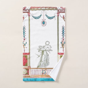 Antique Vintage Louis XV Royal Floral Bath Towel Set