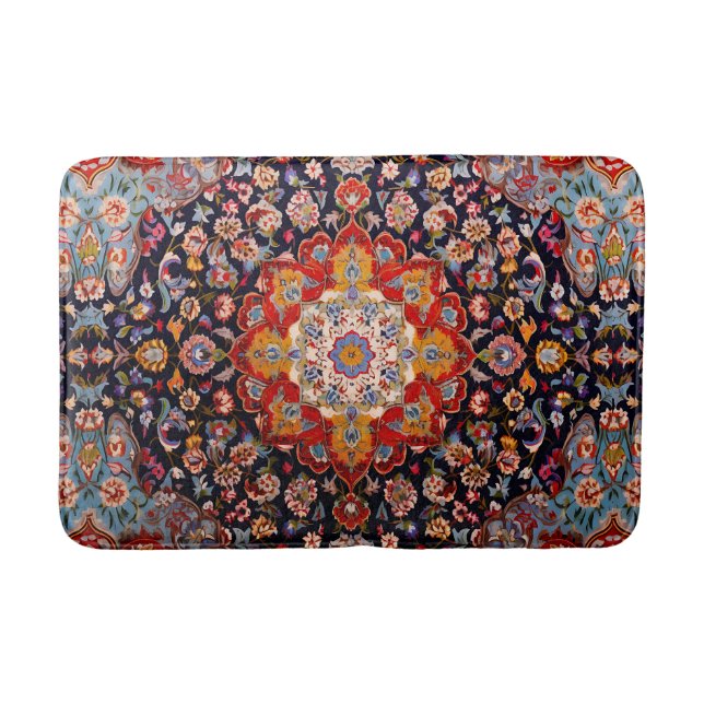 Antique Vintage Oriental Gold Red Persian Rug (Front)