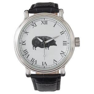 Antique Vintage Pig Watch