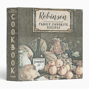 Antique Vintage Recipe Cookbook Binder