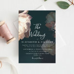 Antique Vintage Romantic Floral Wedding Invitation<br><div class="desc">Beautiful dark Green emerald antique Vintage Romance Wedding Invitation with a beautiful elegant floral graphic. Beautiful antique colours and vintage charm. Formal and bohemian wedding themes suit this invitation perfectly and adds romance to your celebration.</div>