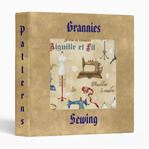 Antique Vintage Seamstress Sewing Binder